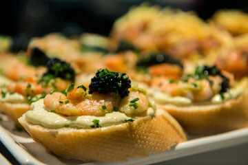 Various kind of tapas in Spain