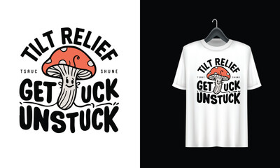 Tilt stuck vector t shirt design