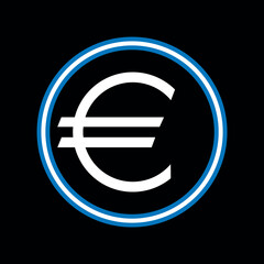 Euro sign, symbol of European money