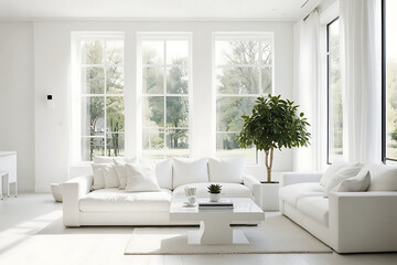 modern living room with window
