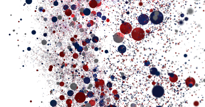 Confetti - Red white blue shiny confetti Confetti on white background, isolate, tricolor concept, independence and freedom day USA