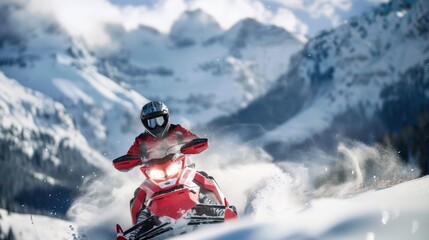 skier in the mountains