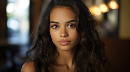 a elegant 18 years old Hispanic woman 