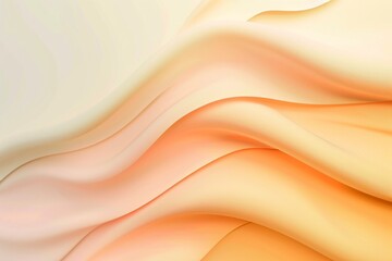 Abstract background with smooth waves of peach and beige colors