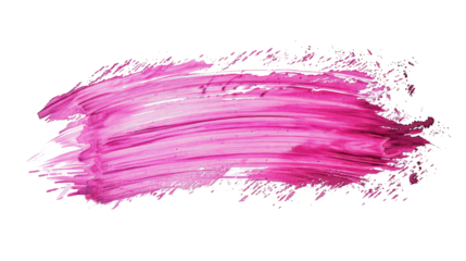 Pink brush stroke on a transparent background