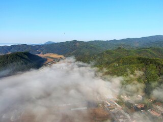 “Aerial photography of the mountainous regions in Northeast China