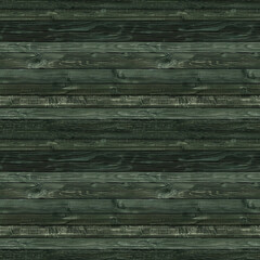 Obraz premium Seamless pattern with dark green wooden boards.