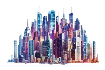A photo of a city with many tall skyscrapers and buildings