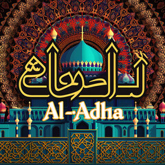 This beautiful Islamic 3d illustration is mainly made for great celebration Eid al Adha