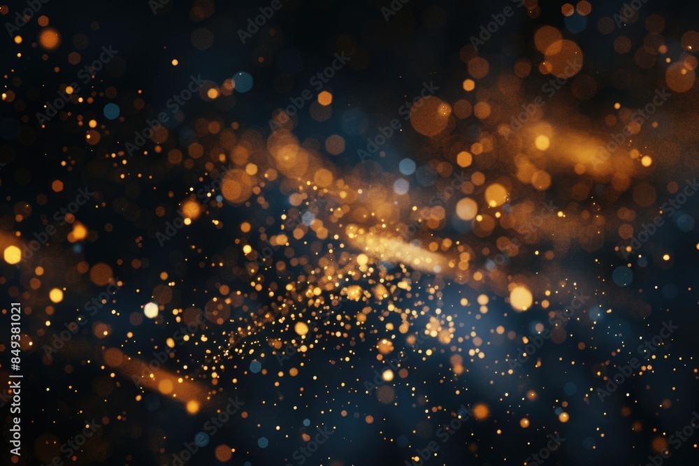 Poster Blurry image of a black and gold background with subtle texture