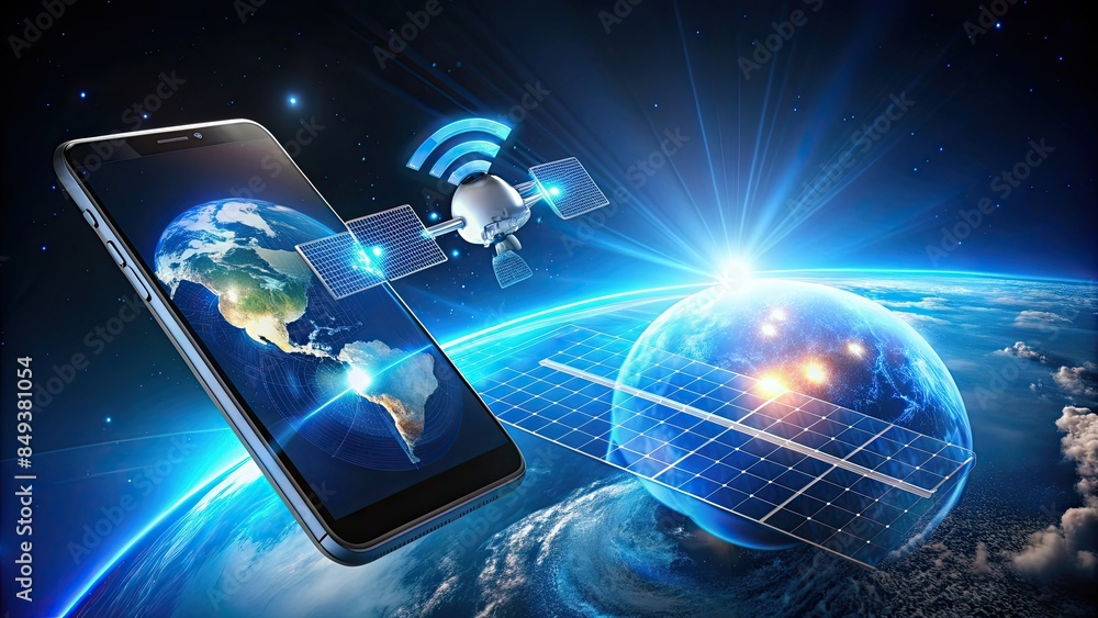 Poster worldwide mobile internet communications. using a wireless satellite network to access the internet 