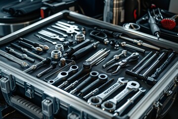 Modern Plumbing Tool Set in Professional Case Featuring Latest Technology and Ergonomic Designs