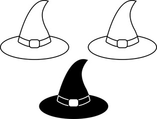 Minimalist Halloween Witch Hat | Transparent Background