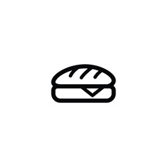 Minimalist Delight Sandwich Icon Design Trendy