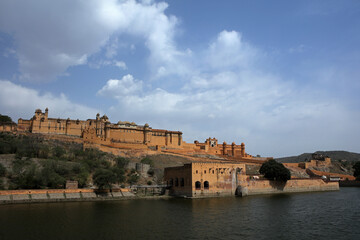 Fototapeta premium Amber Fort - fort located in Amer, Rajasthan, India