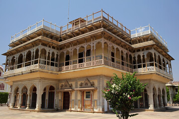 Mubarak Mahal courtyard at the City Palace in Jaipur, India