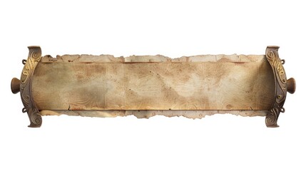 Obraz premium A piece of paper with a rolled-up document attached to it, great for use as an illustration of paperwork or study