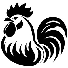 Rooster logo silhouette