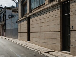 old street and wall in the city