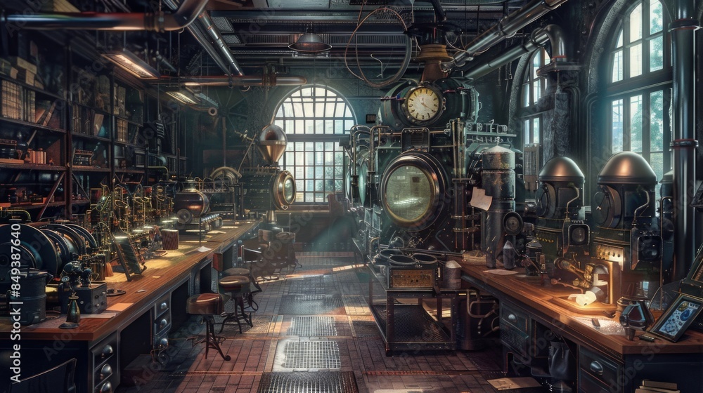 Poster a room filled with various clocks on walls and shelves, offering many options for decoration or refe