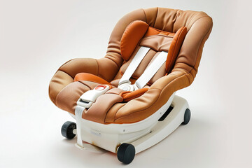 Naklejka premium Infant Car Seat Isolated on a White Background Baby Safety Secure Comfortable Portable Adjustable Modern Durable Child Protection Travel Gear Clean Minimalistic Studio Photography