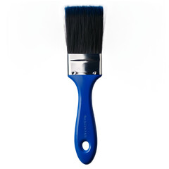 Twisted blue paint brush stroke isolated on white or transparent png, smooth and flowing lines, gentle color transitions
