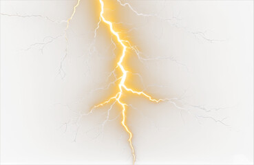 yellow lightning bolt on transparent background
