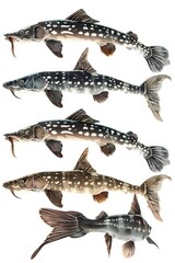 Fototapeta premium A group of fish swimming together in the water