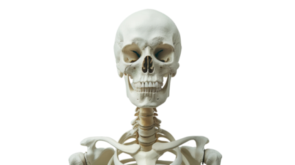 Human skeleton on a transparent background
