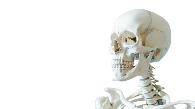 Human skeleton on a transparent background - Powered by Adobe