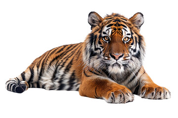 Naklejka premium Tiger isolated on white background, transparent background