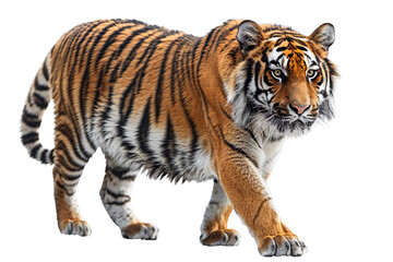 Obraz premium Tiger isolated on white background, transparent background