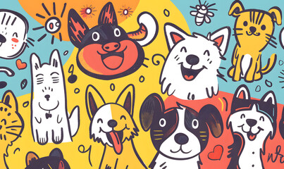 cartoon illustrator card or background