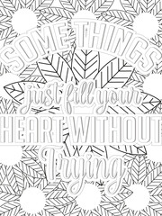 Fototapeta premium Dog Quotes Flower Coloring Page Beautiful black and white illustration for adult coloring book