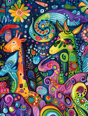 cartoon illustrator card or background