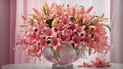  pink and white flowers 