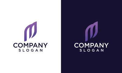 abstract letter m monogram logo design template