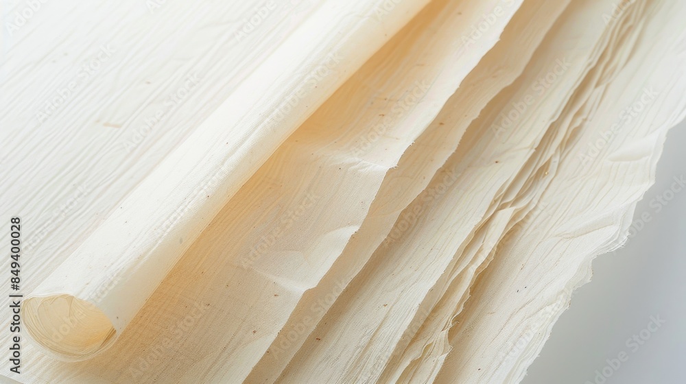Aufkleber A detailed view of a sheet of paper on a table, perfect for highlighting notes or creating art