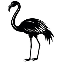 flamingo silhouette vector illustration Design on white background