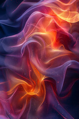 Fototapeta premium A dynamic abstract design with gradients that blend forms of freedom, peace and a highway from in the middle bottom. Vivid colors.