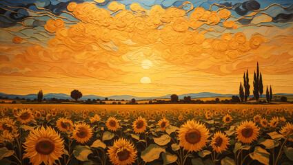 field of sunflowers