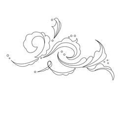 Waves Decorative Elements in Vector