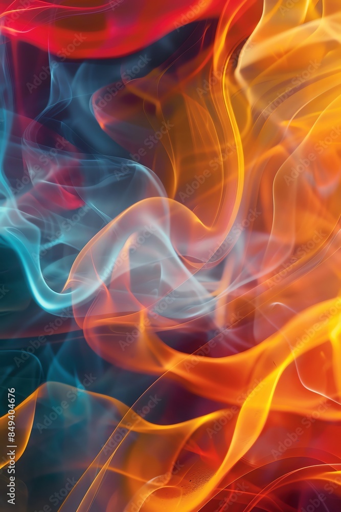 Poster Abstract smoke background with swirling patterns