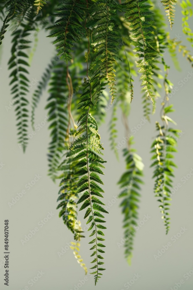 Poster a close-up view of a plant with lush green leaves, suitable for use in nature-related or environment