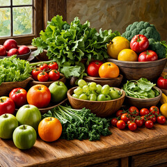 fruits and vegetables in basket