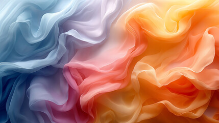 Fototapeta premium Abstract Flowing Colorful Fabric