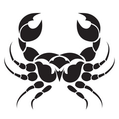 Cancer Icon, Horoscope Tattoo, Vector 