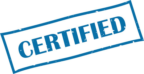 Certified square grunge stamp, vector illustration