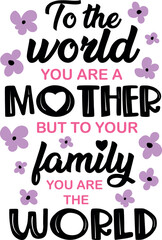Mother's day lettering. Interesting, heartwarming and cool lettering illustration vector