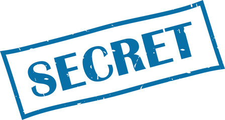 Secret square grunge stamp, vector illustration